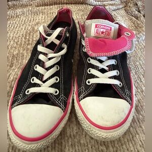 Converse Chuck Taylor All Star Double Tongue Black Pink Grey Junior 5. (C)